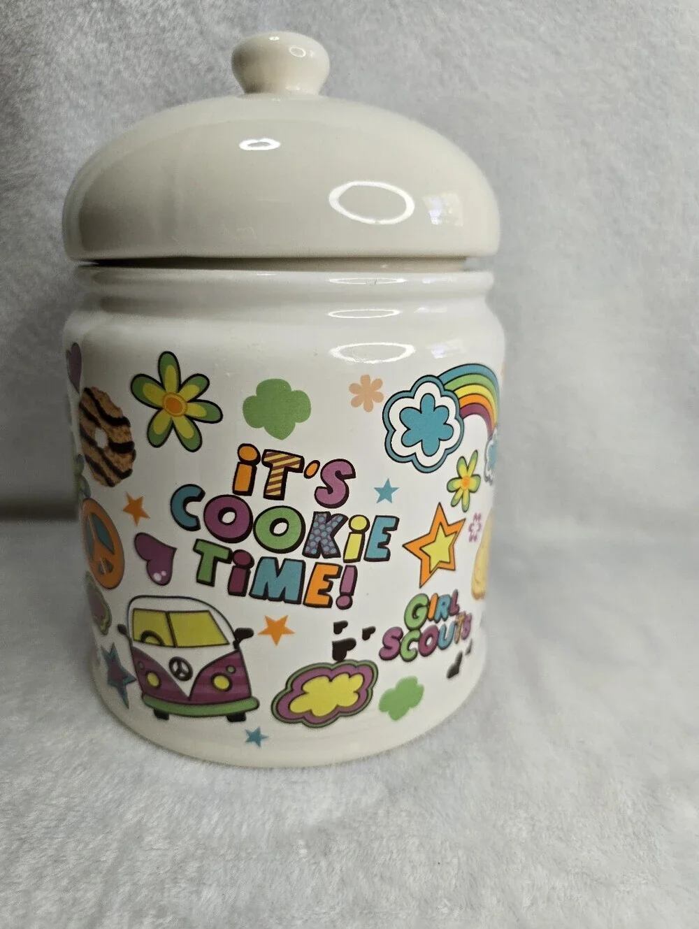 Girl Scouts Retro 'It's Cookie Time' Ceramic Cookie Jar